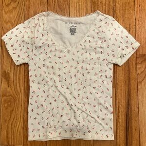 Wild Skye Floral Cream Crop Top